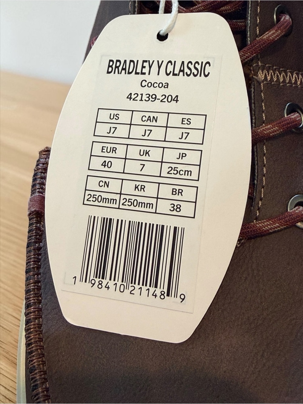 NWT Hey Dude Bradley Y Classic Cocoa Boots Youth 7 Trending - Picture 2 of 8